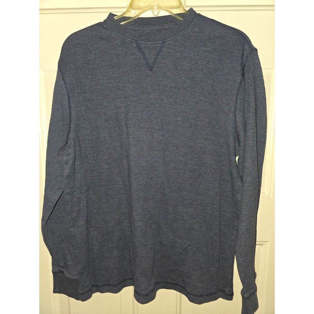 Saddlebred Men's Comfort Flex Dark Blue Long Sleeve Knit Shirt Size Med